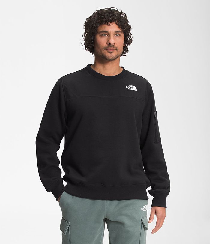 The North Face Sweatshirt Highrail Crewneck Black - Mens - Thailand GAZLO-0139